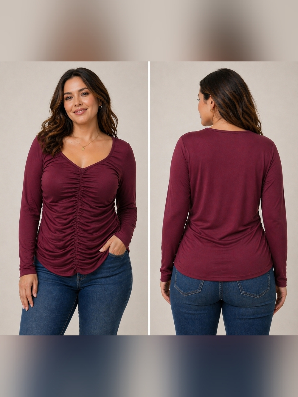 Fashion to Figure Ruched Blouse